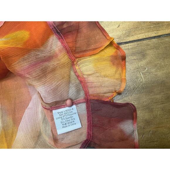 Johnny Was Love Radika Long Sleeve Silk Blouse Boho Chic Sheer XL NWT - Picture 8 of 13